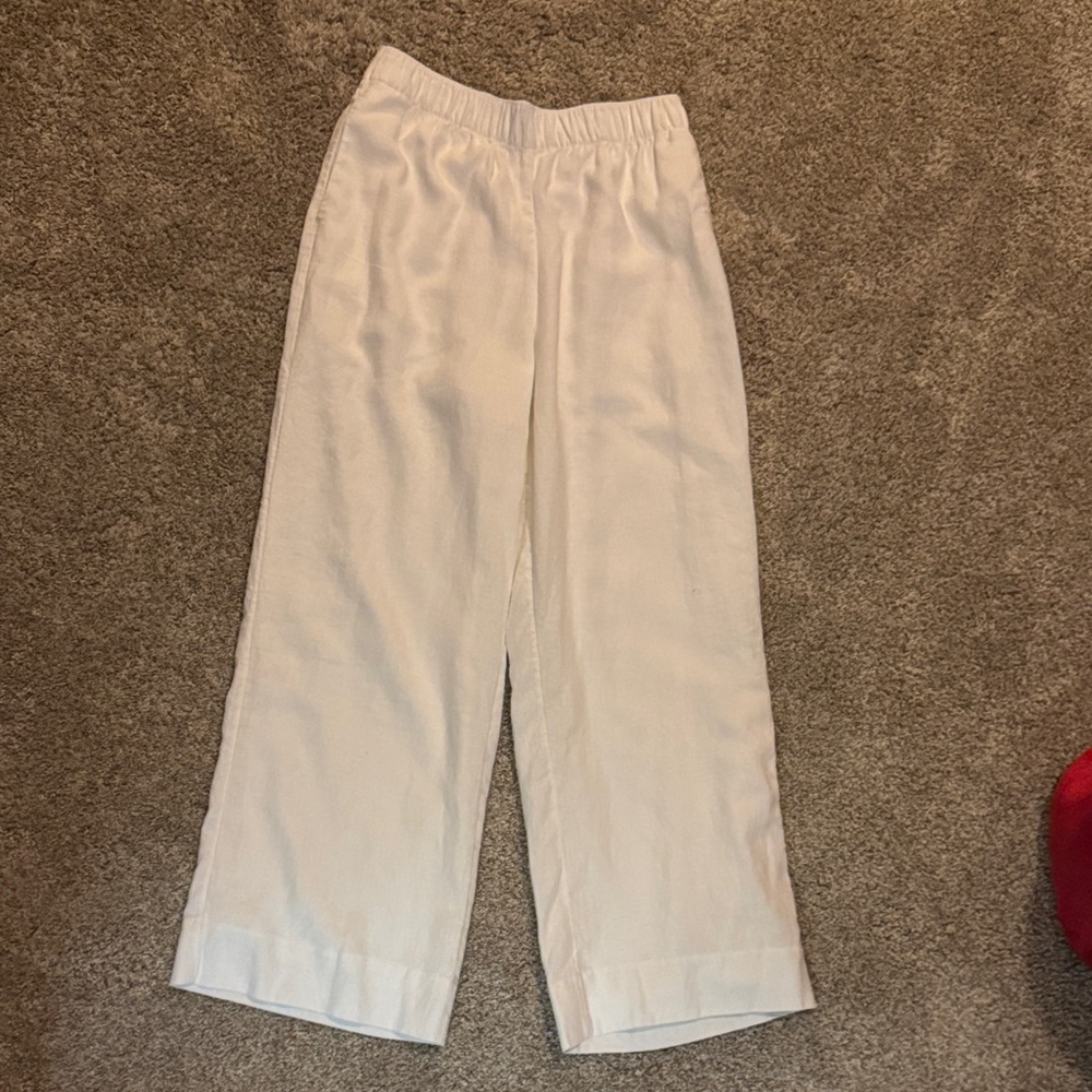 Abercrombie and Fitch women’s white beach pants lined medium